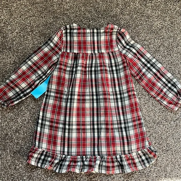 NWT Disney plaid Mickey girls nightgown dress size 5 6 Christmas holiday festive - Picture 7 of 8